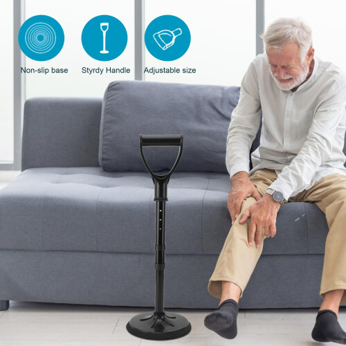 Adjustable Standing Aid for Elderly with Lift Assist Handle, Stable Wide Base and Ergonomic Secure Grip 1