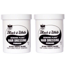 Black & White Genuine Pluko Hair Dressing Pomade 200ml x2