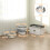 PawHut Conjunto Comedero Contenedor Blanco 60 x 30 x 36 cm 4