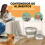 PawHut Conjunto Comedero Contenedor Blanco 60 x 30 x 36 cm 5