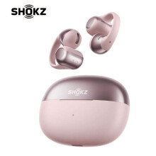 (Pink) Shokz OpenDots ONE Clip-On Open-Ear Earbuds – Lightweight True Wireless Headphones