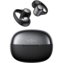 (Black) Shokz OpenDots ONE Clip-On Open-Ear Earbuds – Lightweight True Wireless Headphones