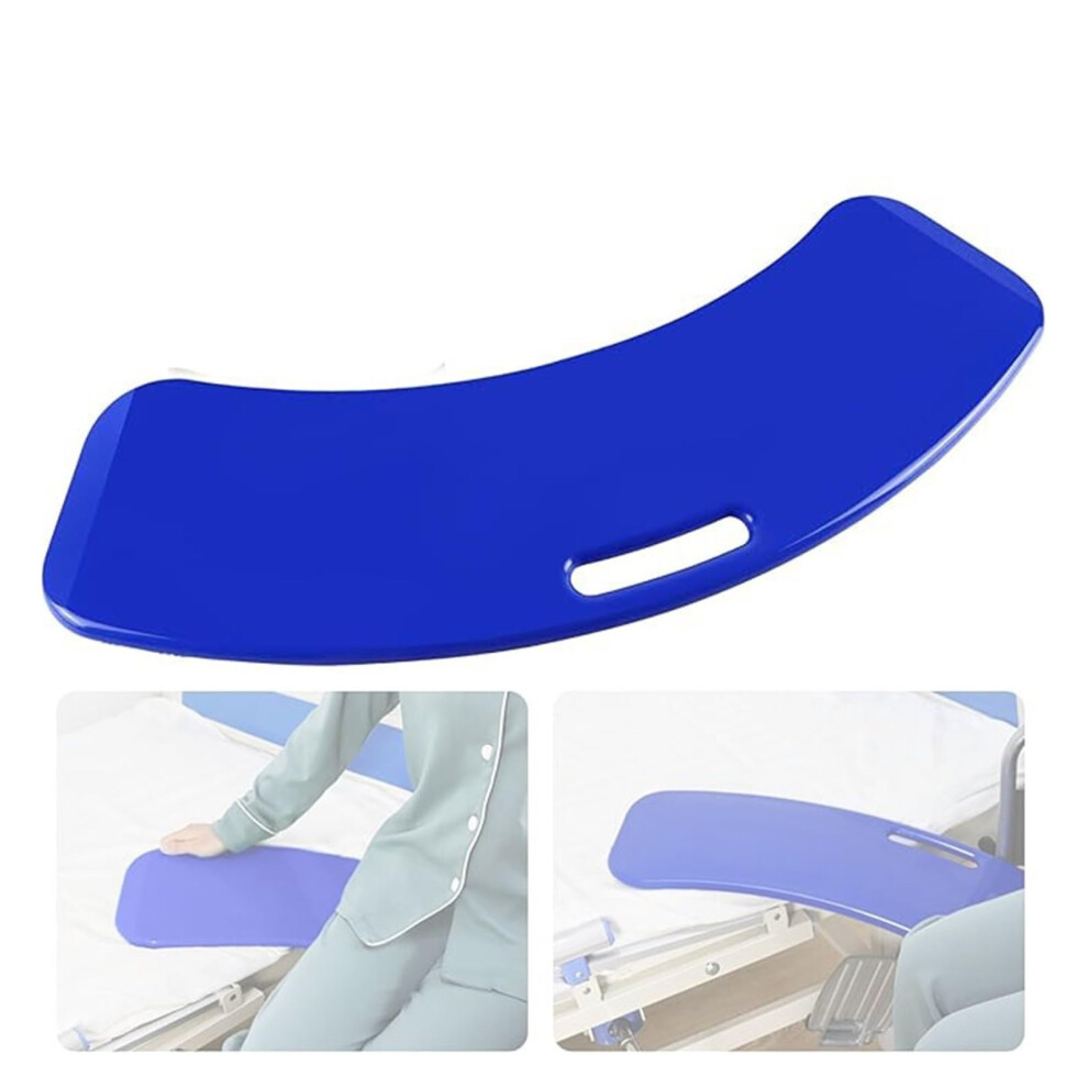 Blue Curved Slide Transfer Board For Patient To Wheelchair Or Bed, Low Friction, Anti Slip, 330 Lbs Capacity