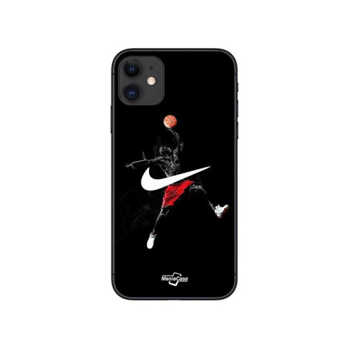 Nike Capa de telefone - Nike - Iphone 12 - Flexível - Silicone - Logo Jordan preto