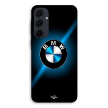 Handyhülle - MANIACASE - Samsung Galaxy A55 - BMW Logo - Schwarz und Blau - Glänzendes Silikon