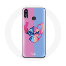 Coque - Huawei - P20 Lite - Morbida - Protezione - Stitch e Angel Blu Rosa