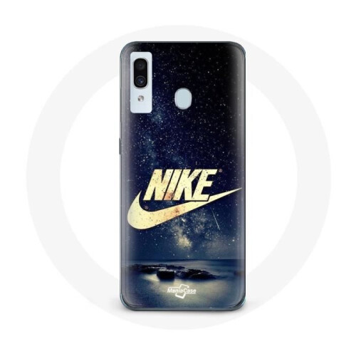 Nike Coque - Nike - Galaxy A20e - Souple - Nero - Logo Oro Notte Stellata