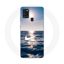 Coque - Nike - Galaxy A21s - Weißes Logo - Flexibel - Täglicher Schutz