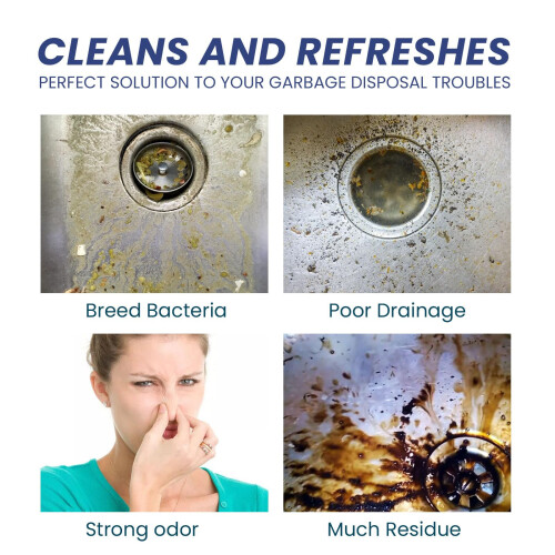 Lemon Scented Garbage Disposal Cleaner Tablets, Deep Cleaning Foam and Odor Neutralizing Formula, 24 Count 2