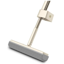 Super Absorbent Sponge Mop with Stainless Steel Handle, Double Roller Design for Hard Floors, 330mm Wide Cleaning