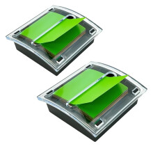Lot de 2 Distributeurs de Notes Adhésives - en Acrylique, Petits Porte-Notes Adhésives de 7,6 X 7,6 cm (3 X 3 Pouces), pour Bureau, Maison ou