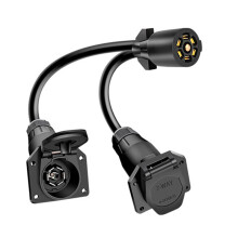 Cavo Splitter A Y per Rimorchio Americano A 7 Vie, Resistente, da 1 A 2, da Femmina A Doppio Maschio, per Camion e .