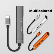 DAC Audio 3.5 Adapter Type-C HUB Splitter for Converting Mobile Phones Tablets to Digital Analog Audio Conversion A