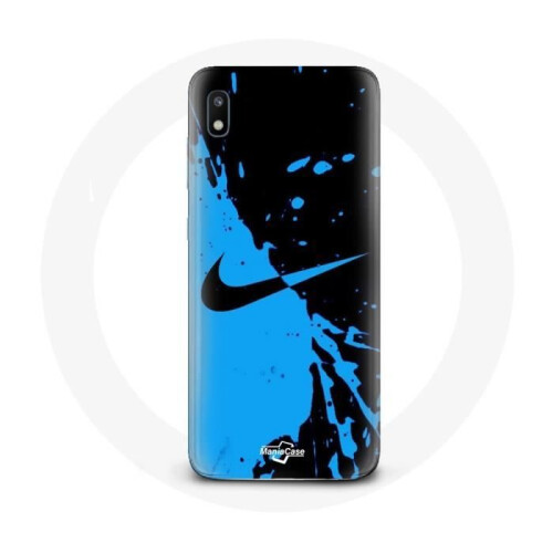 Nike Capa para Samsung Galaxy A10 - Nike - Logo Azul e Preto - Proteção - Compatível - Design elegante