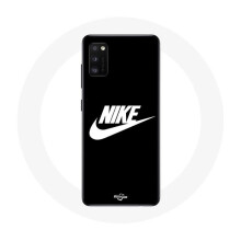 Hülle - Nike - Galaxy A41 - Flexibel - Schwarz - Weißes Logo