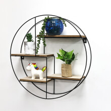 Round Multi Section Shelf Metal Wire Wall Mounted