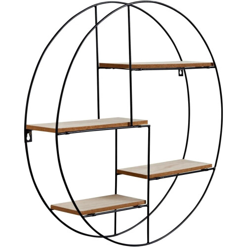 Spot On Dealz Round Multi Section Shelf Metal Wire Wall Mounted 2