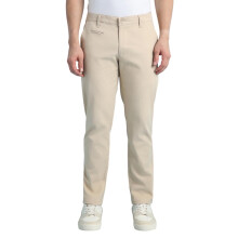 Dennis Lingo Heren Rechte Pasvorm Katoenen Chino's Beige