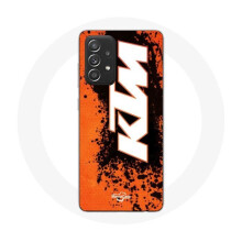 Hülle für Samsung Galaxy A33 5G KTM Logo weiß auf orangefarbener Hintergrund