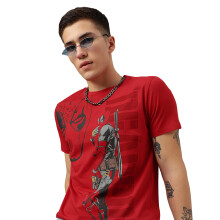 Free Authority Officiel Deadpool T-Shirt Mænds Rød Halværmet Regular Fit
