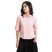 Camisa Feminina Básica de Ajuste Regular Forever 21 (Fwa23Cdrf0079_Rosa)