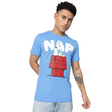 Free Authority Peanuts Trykt Blå T-shirt til Mænd