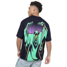 Gratis Authority Scooby Doo Trykt Navy Blue Oversized T-shirt til Mænd