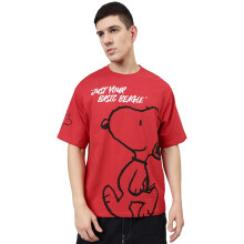 Free Authority Peanuts Trykt Oversized T-shirt til Mænd