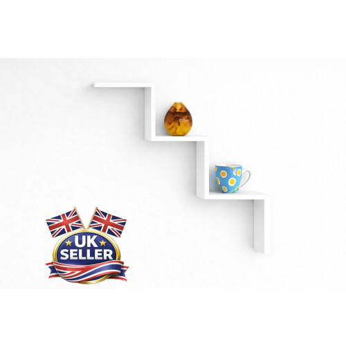 Spot On Dealz Floating Wall Mount Steps/W Shape Shelves 2