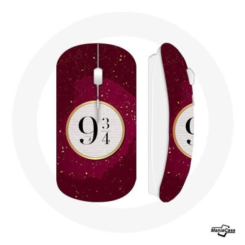 Harry Potter Mouse sem fio - Harry Potter - Plataforma 9 3/4 - Vermelho - Pen Drive Wi-Fi - Compatível com Mac e PC