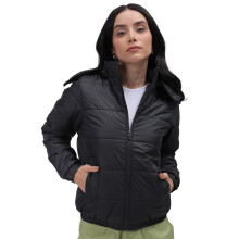 Vrouwen Polyester Gewatteerde Puffer Jas met Kap