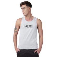 Free Authority Official One Piece Luffy Men's Grey Graphic Vest for Young Men