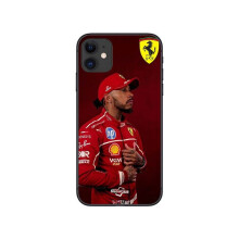 Custodia per telefono - Ferrari - Iphone 11 - Morbida - Silicone - Nero