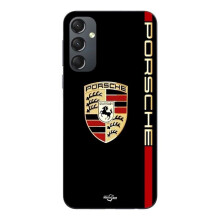 Coque Pour Samsung Galaxy S25 FE PORSCHE logo rouge et dorée fond noir Maniacase