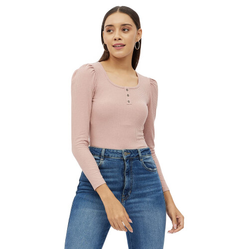 Harpa Dames Effen Regular Top (Gr7051_Pink Groot)