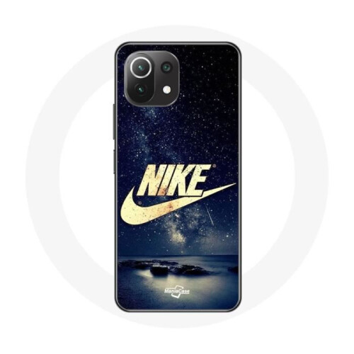 Nike Capa - Nike - Xiaomi Mi 11 Lite - Logo Dourado - Noite Estrelada - Flexível