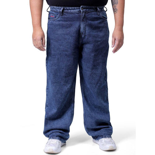 Hardsoda Ανδρικά Τζιν Plus Size Μπάγυ (Σκούρο Μπλε_40)