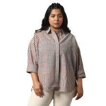 Camisa de Manga Longa Oversized com Colarinho Aberto para Mulheres 26