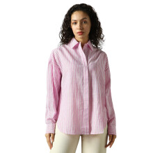 Camisa Oversized Listrada para Mulheres High Star