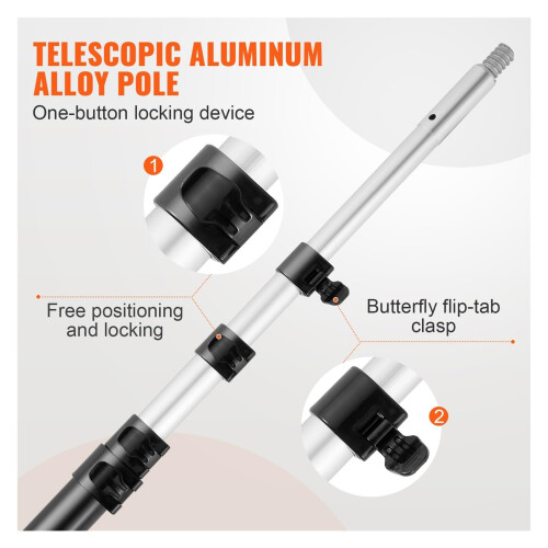 20ft Extendable Pole Tree Pruner with Sharp Steel Blade and Lightweight Aluminum Handle for  Branches 2