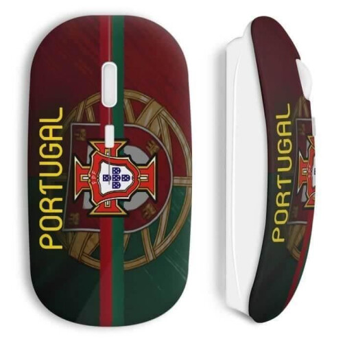 Souris sans fil Portugal FPF drapeau