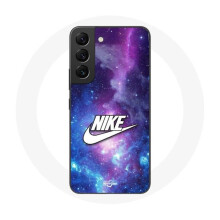 Coque - Nike - Samsung Galaxy S21 FE - Witte Logo - Gekleurd Ruimte - Flexibel