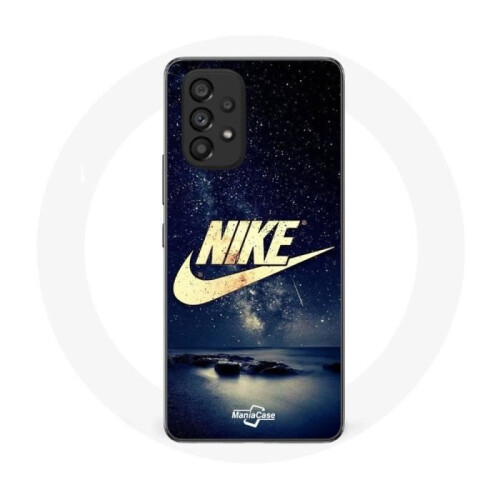 Nike Capa - Nike - Samsung Galaxy A53 5G - Logotipo Dourado - Noite Estrelada - Mole