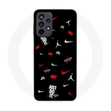 Coque - Maniacase - Samsung Galaxy A23 5G - Nike Jordan - Souple - Sportif - Noir/Rouge/Blanc