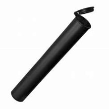 50 Pack 116mm Black Plastic Storage Tubes with ChildResistant Pop and Waterproof CrushResistant Design