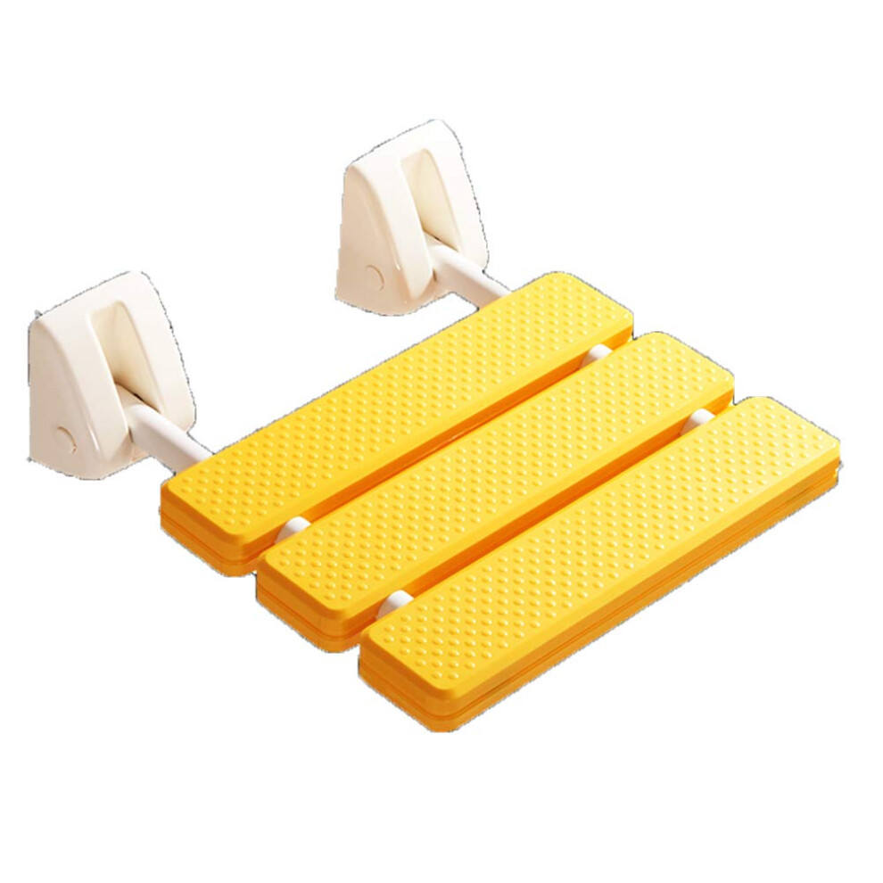 Wall Mounted Folding Shower Seat with Antislip Surface, Space Saving Foldable Bathroom Wall Chair for Elderly