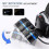 Mini EDC flashlight, 900 lumens, UV + red + blue light, transparent 4