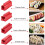 Set de 10 ustensile pentru sushi roșii 3