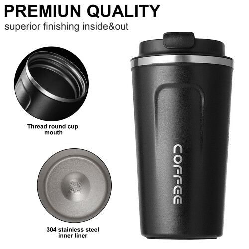 Κούπα καφέ από ανοξείδωτο ατσάλι, 18oz, με μόνωση κενού, διπλού τοιχώματος, 2
