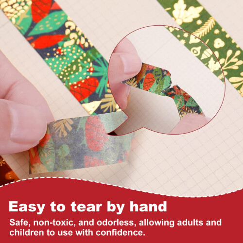 Christmas Holiday Tape Self-Adhesive 21 Rolls 2